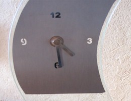 Glass table and desk clocks