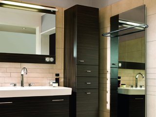 Infrared heating panel as bathroom mirror