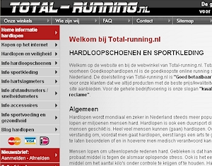 Webdesign: Website Total-Running.nl