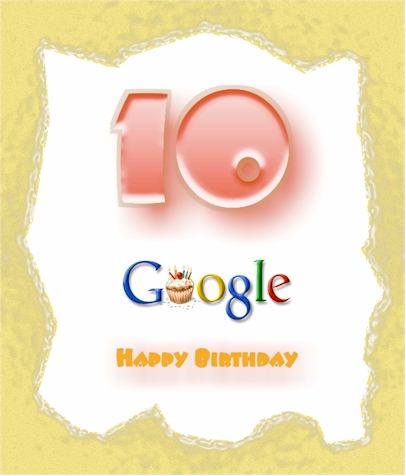 Happy birthday Google - 10 jaar
