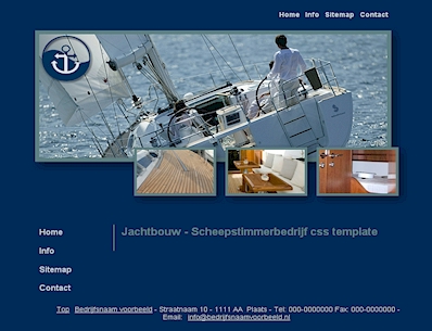 HTML and CSS Template Sailing, yachtbuilding
