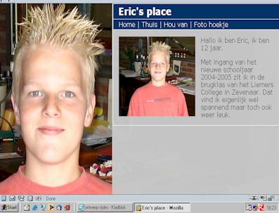 Vision2Form Webdesign - Prive pagina, Eric's place
