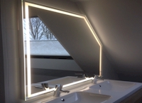 Led spiegel met schuine zijde - geïntegreerd LED - Doesburg