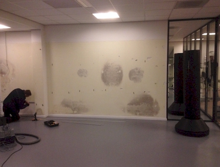 spiegelwand Den Haag AFM fitness - montage spiegelprofiel tweede wand