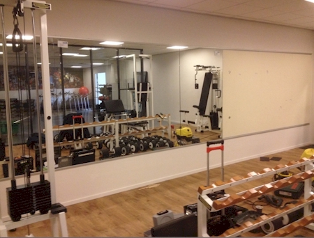 spiegelwand Den Haag AFM fitness - plaatsen spiegels