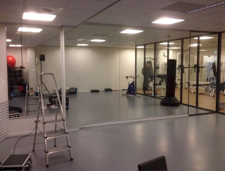 spiegelwand Den Haag AFM fitness - tweede wand