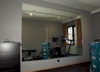 spiegelwand prive fitness ruimte in Antwerpen