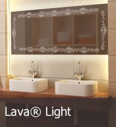De badkamerspiegel als verwarming - Lava infrarood verwarming met verlichting