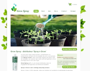 Webdesign: Grow Spray distributor Spray N Grow