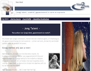 Screenshot vision2form - Jong talent podium