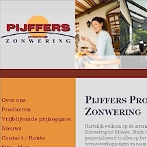 Webdesign: Website Pijffers professionele zonwering