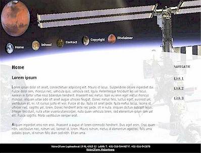 CSS Template ontwerp - Space