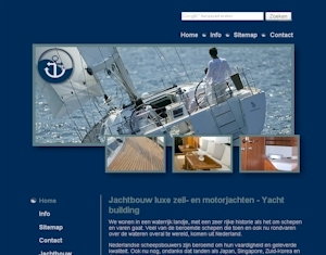Screenshot Jachtbouw - over jachtbouw, jachthavens en zeilen